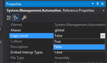 Copy Local = False