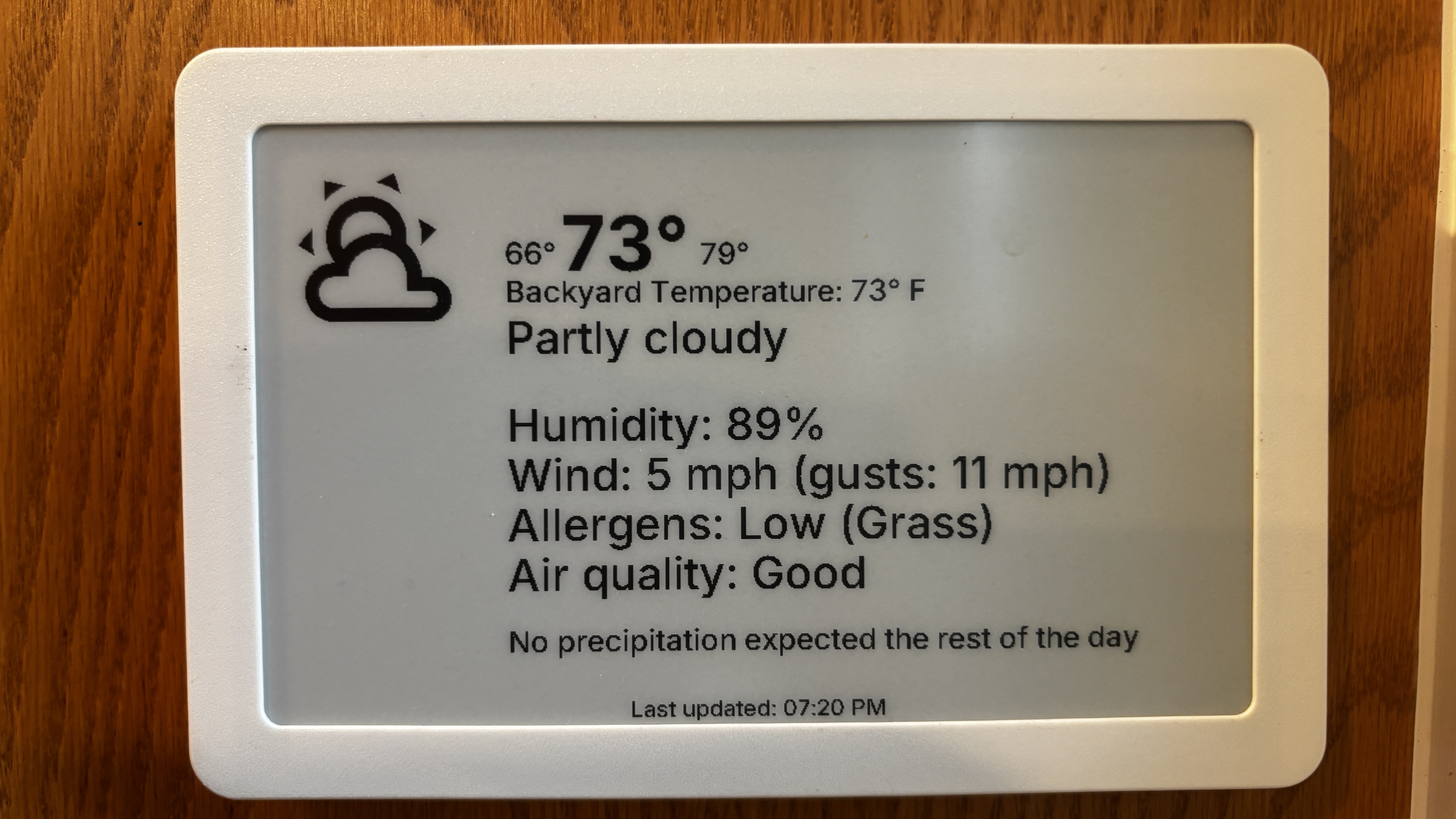 TRMNL 7.5-inch DIY Weather Dashboard