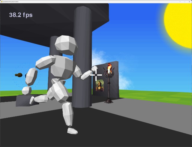 Screenshot of demo_first_person.py