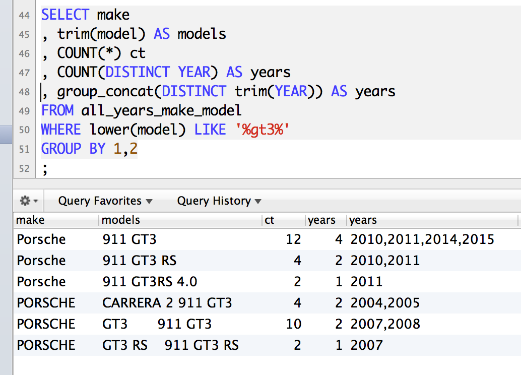 Sample query with this data