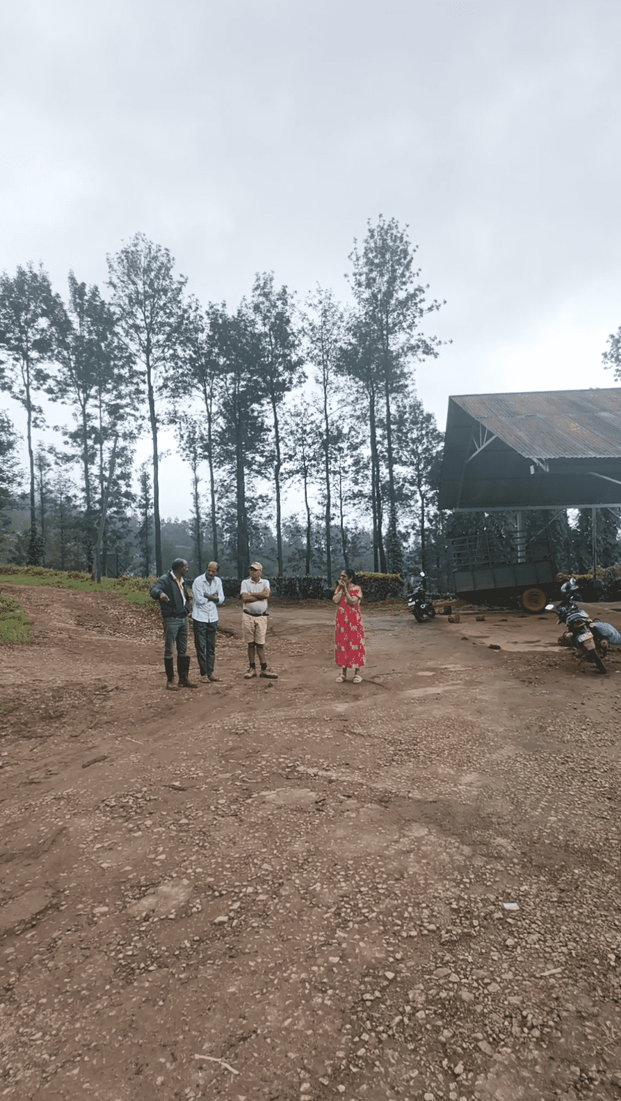 Tea estate team visit outside