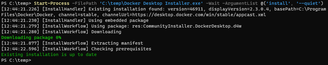 Docker Desktop Setup Waiting