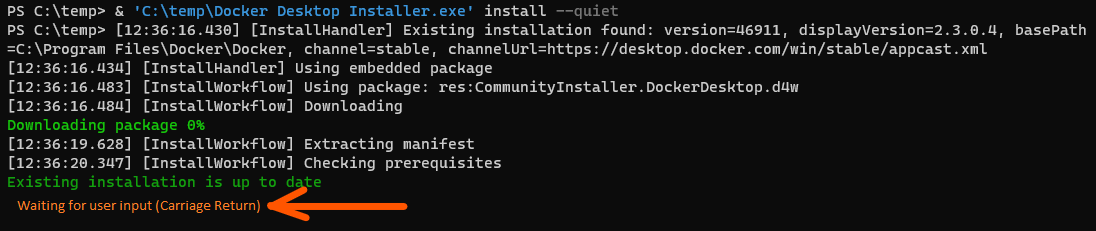Docker Desktop Setup Waiting