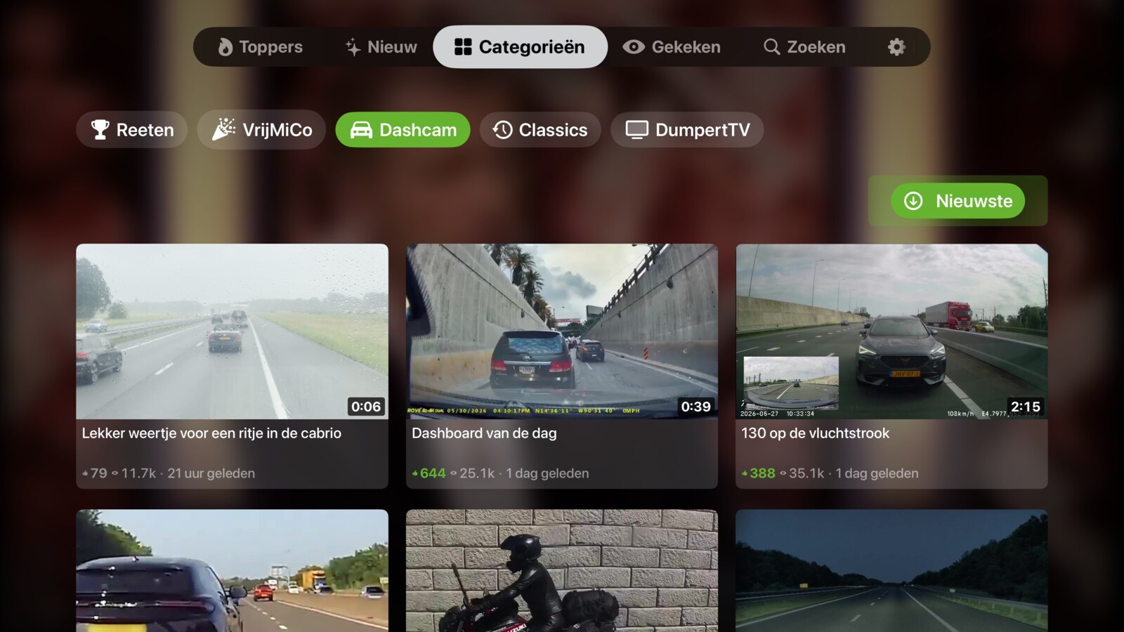 DumpertTV categories