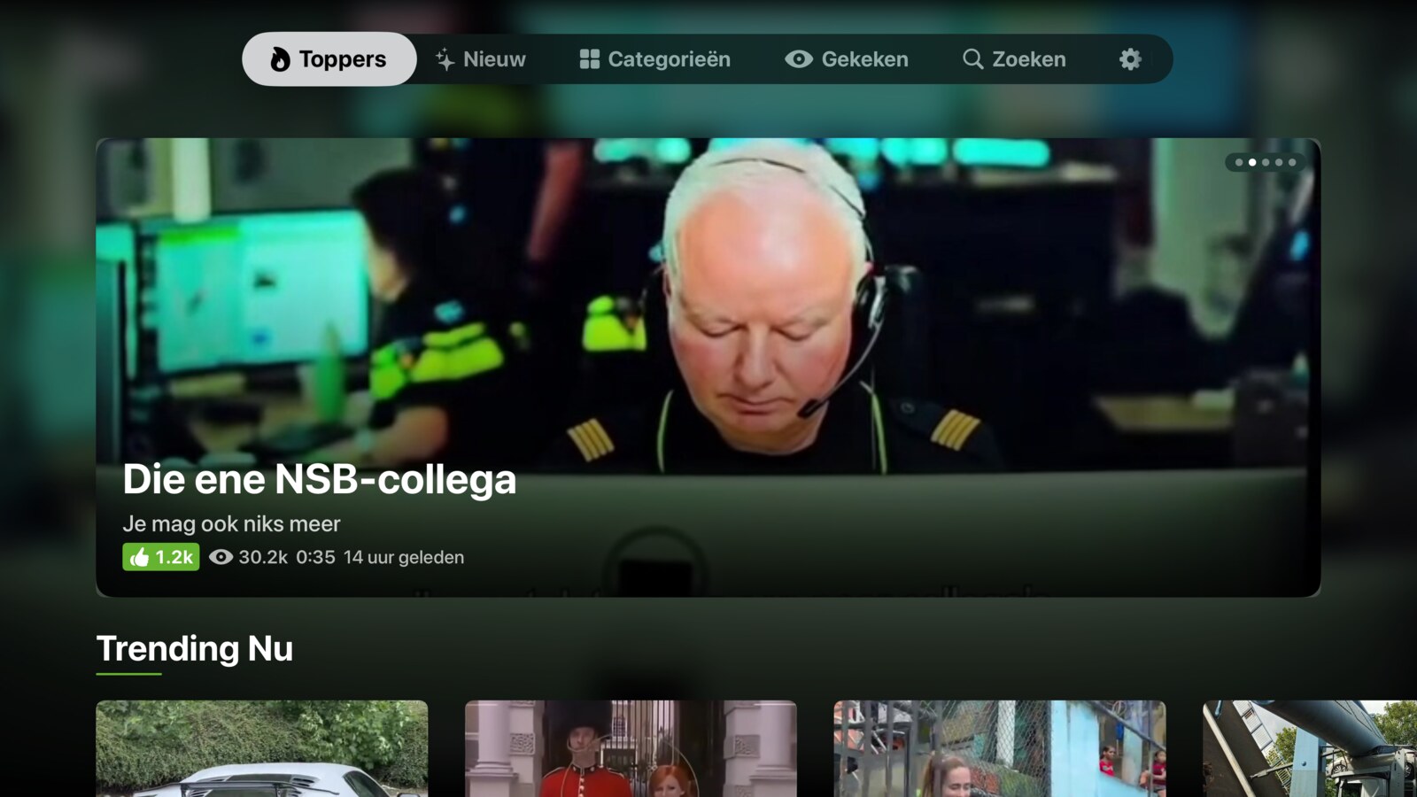 DumpertTV home screen