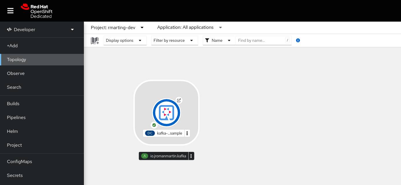 Application Topology in OpenShift