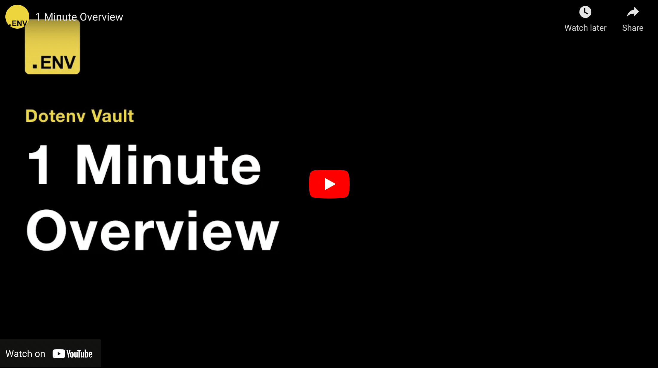 1 Minute Overview