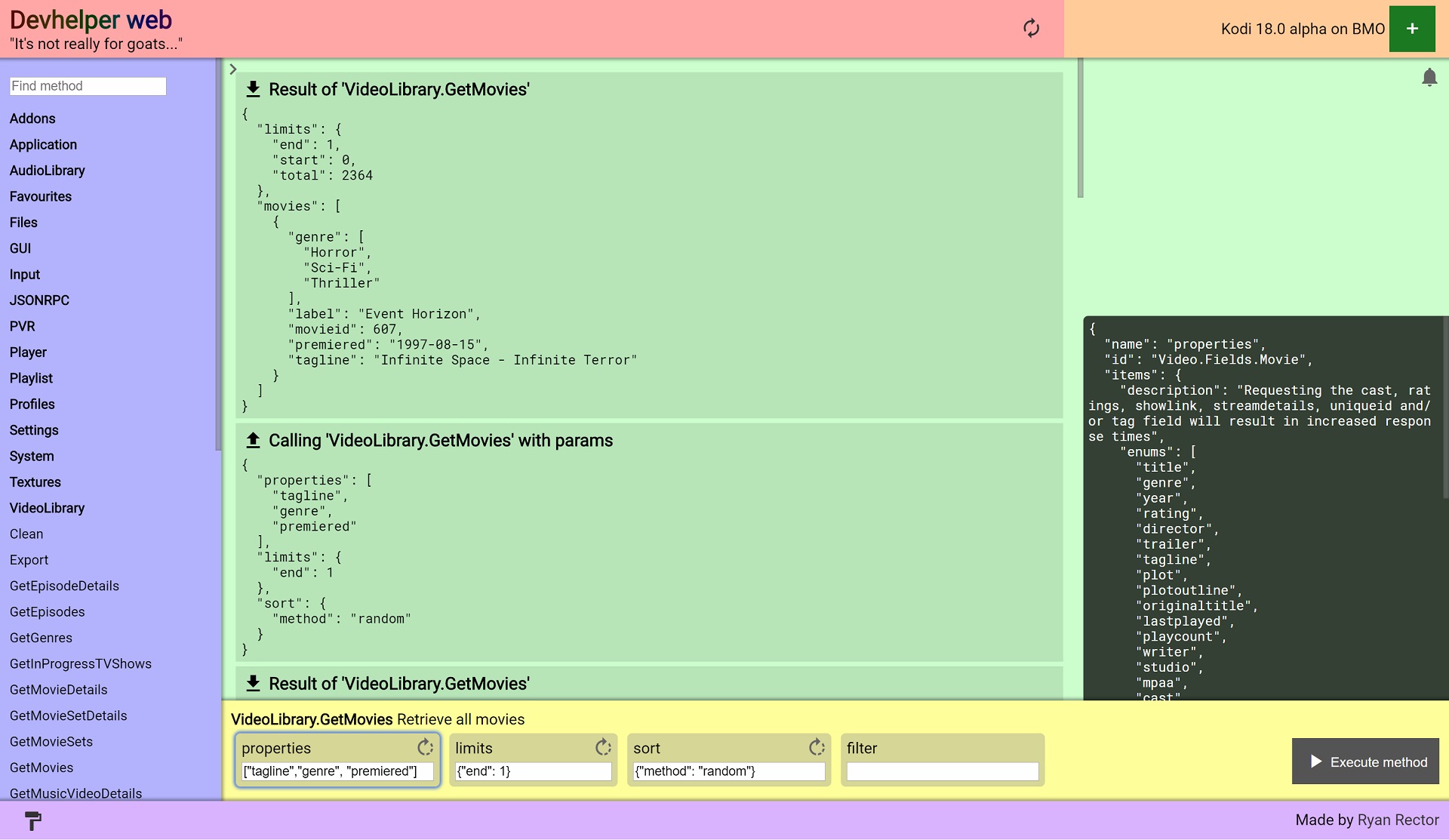 JSON-RPC browser