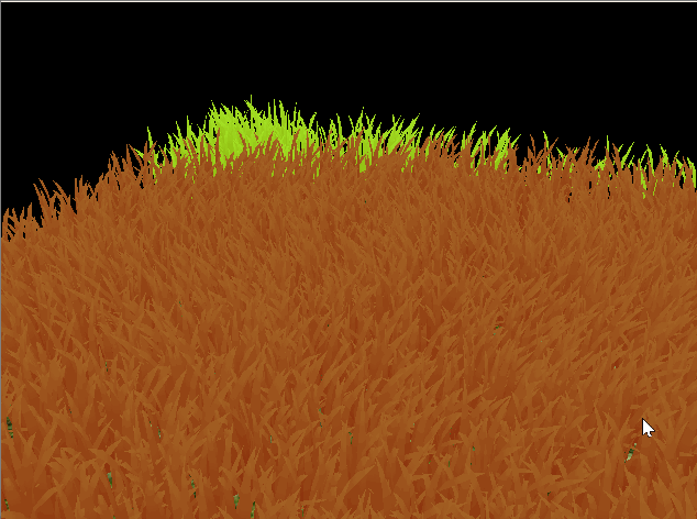 Distance-based tessellation LOD visualized by color