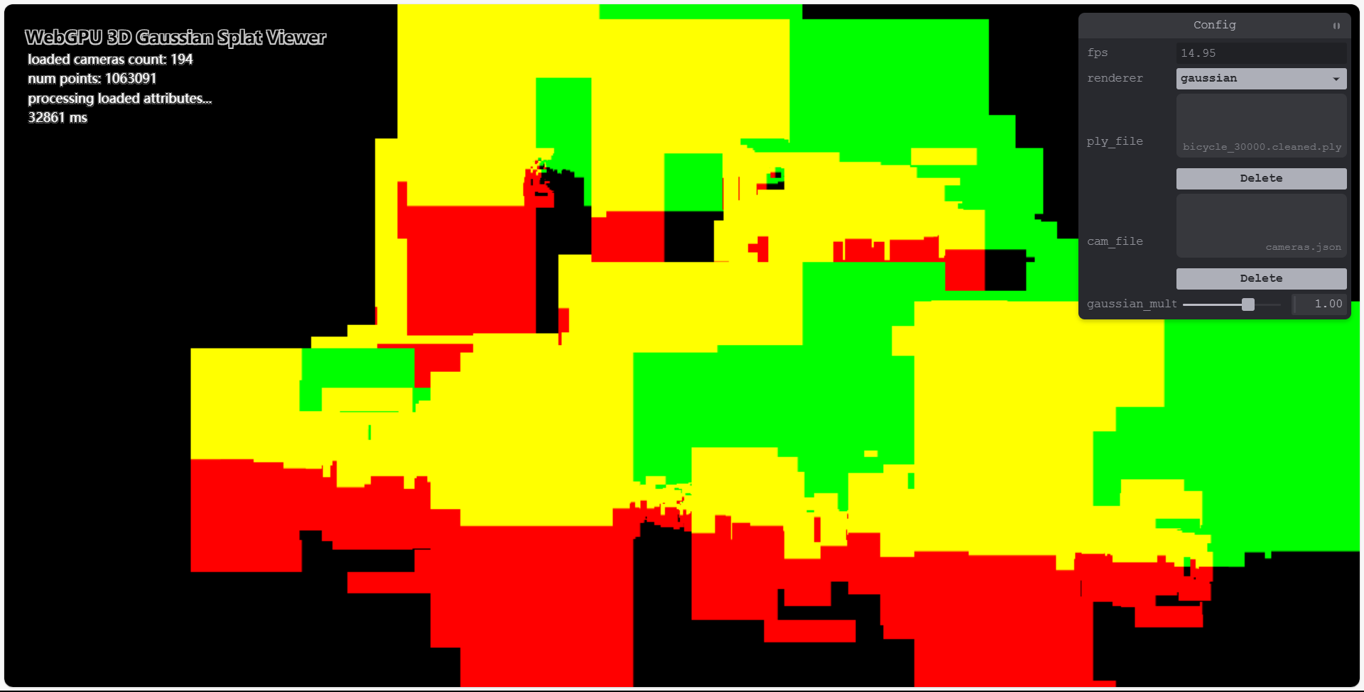Gaussian pixel coverage visualization
