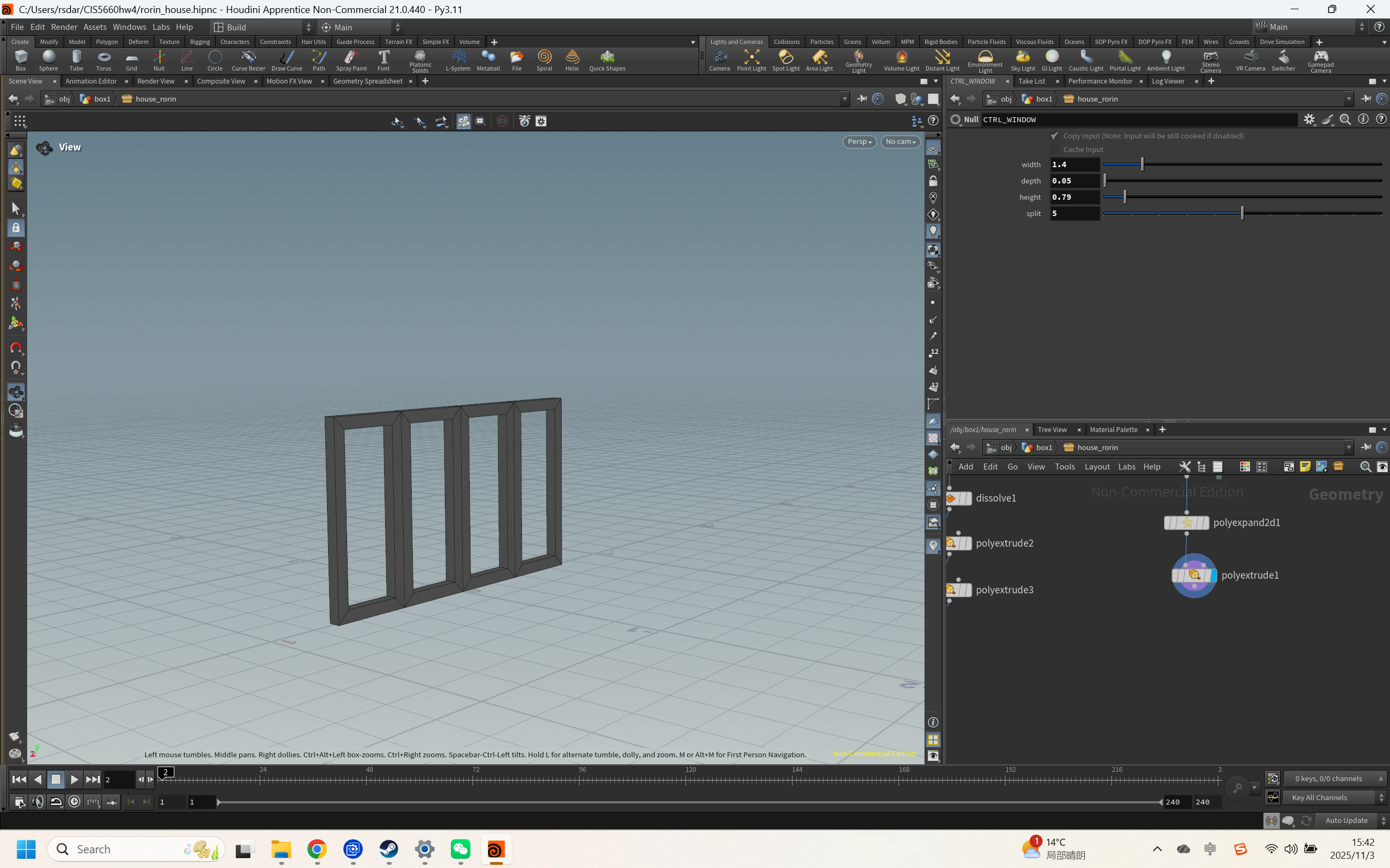 Procedural window module