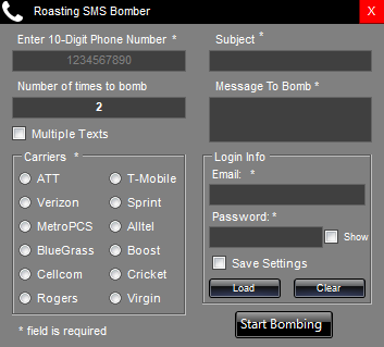 how to make sms bomber in php