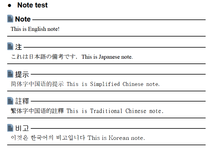 Formatting note