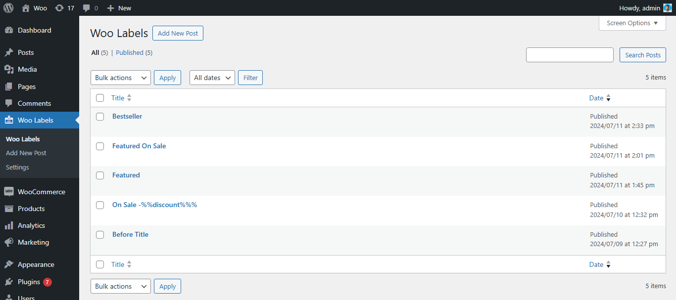 Labels Manager