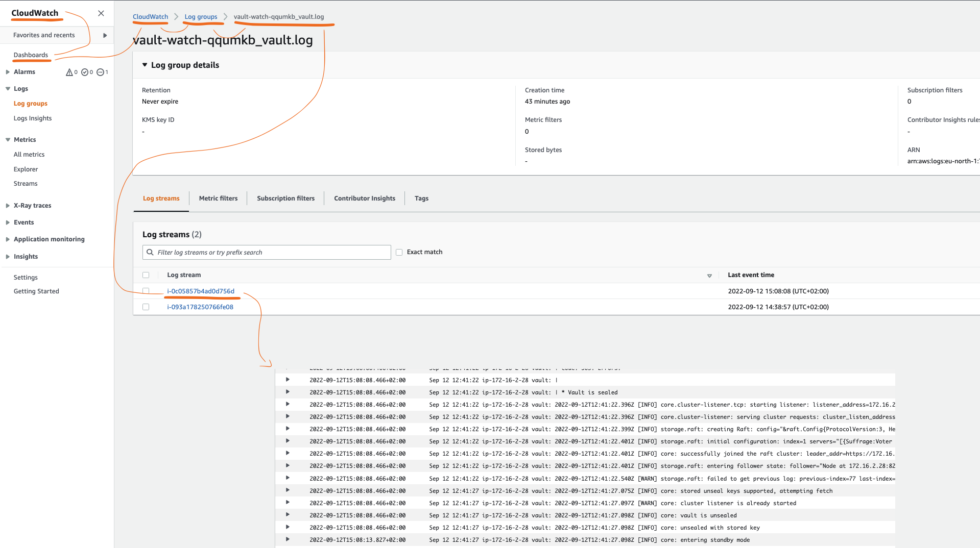 Cloudwatch logging preview.