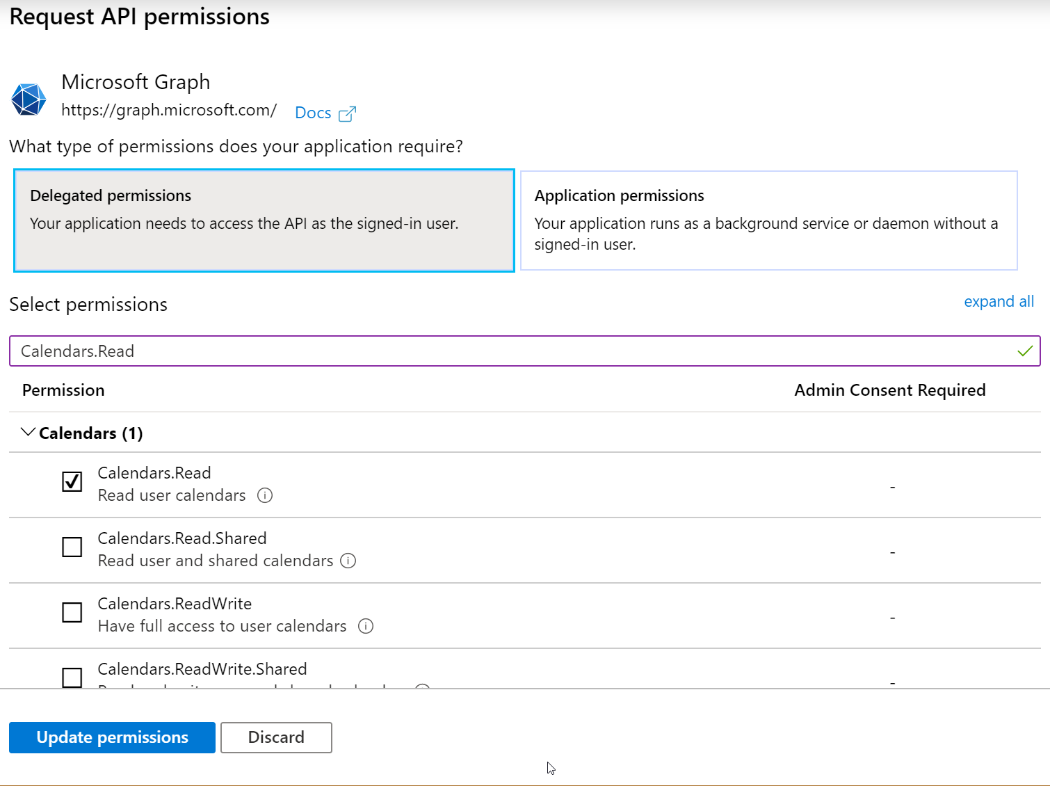 AAD Consent Permissions