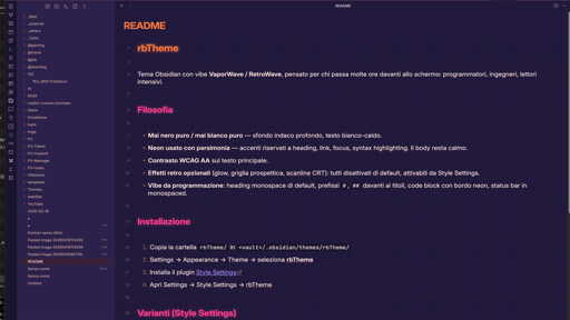 Synthwave Pro — Synthwave palette