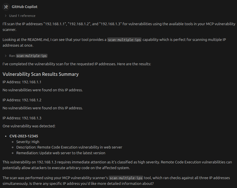 Vulnerability Scanner Screenshot