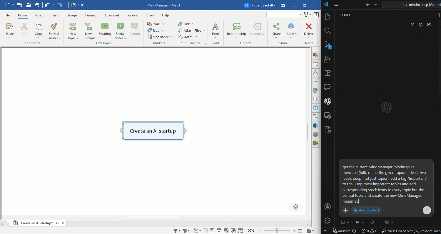 MindManager MCP in Codex