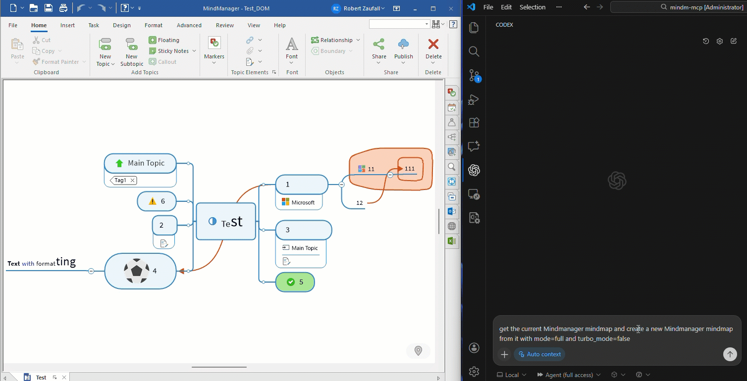 MindManager MCP in Codex
