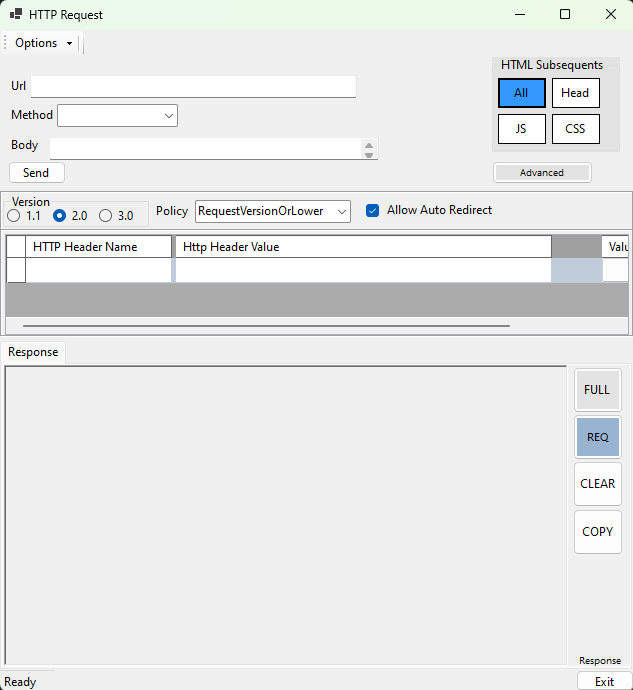 Application updated to include advanced submission options.
