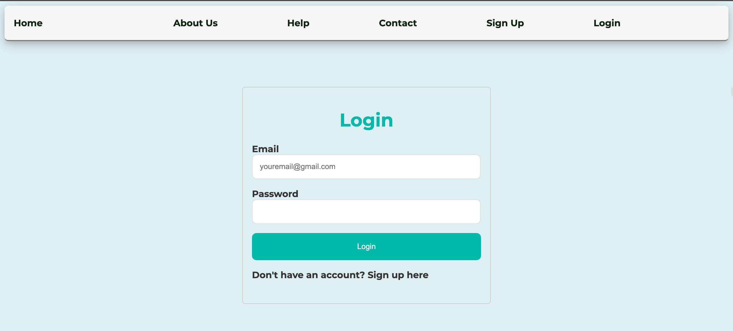 User login 