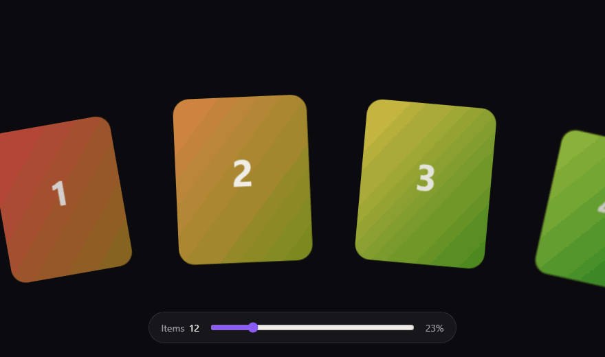 Scroll-driven curved carousel