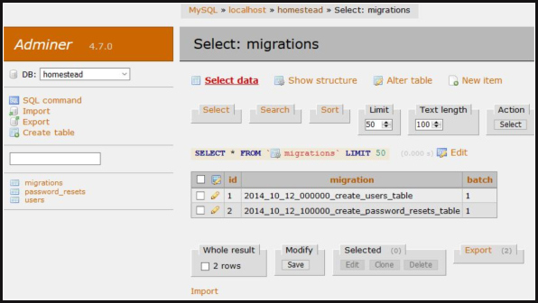 Table with 'rmsoft' theme