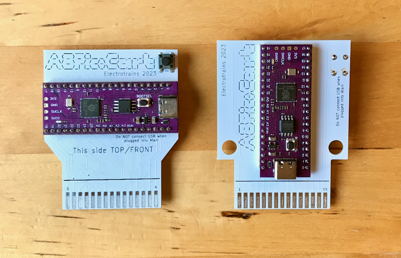 Purple Pico mounted on the PCBs