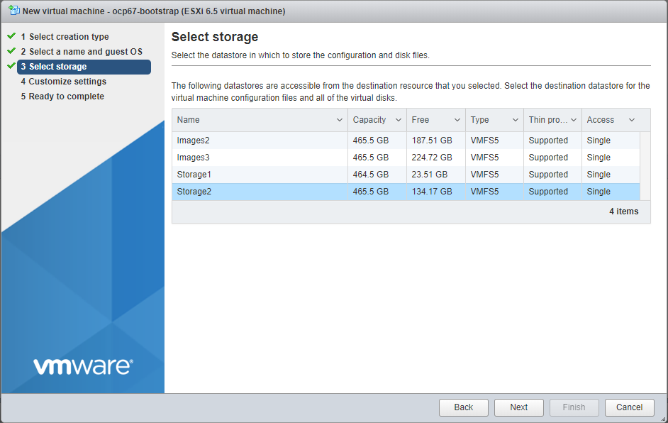 Select storage