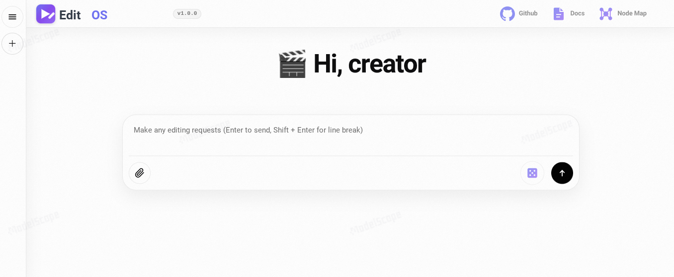 EditOS chat studio β every tool call streams live