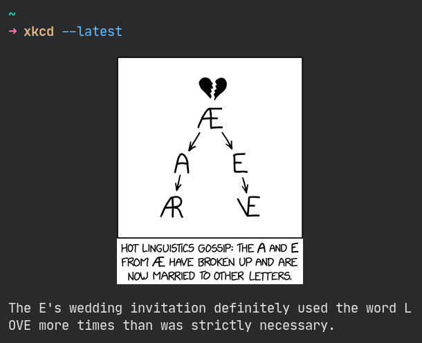 xkcd command on terminal