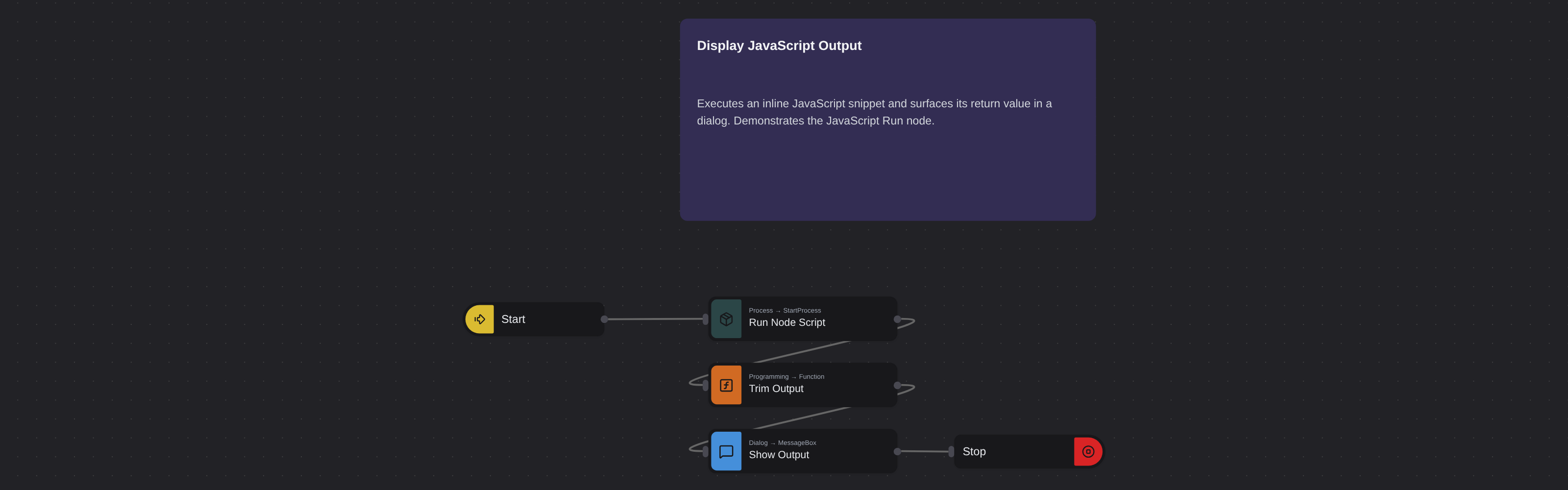 Display JavaScript Output