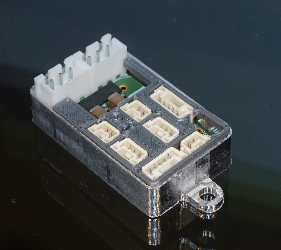 Image of micro-motor-v2 PCB in a milled aluminium case