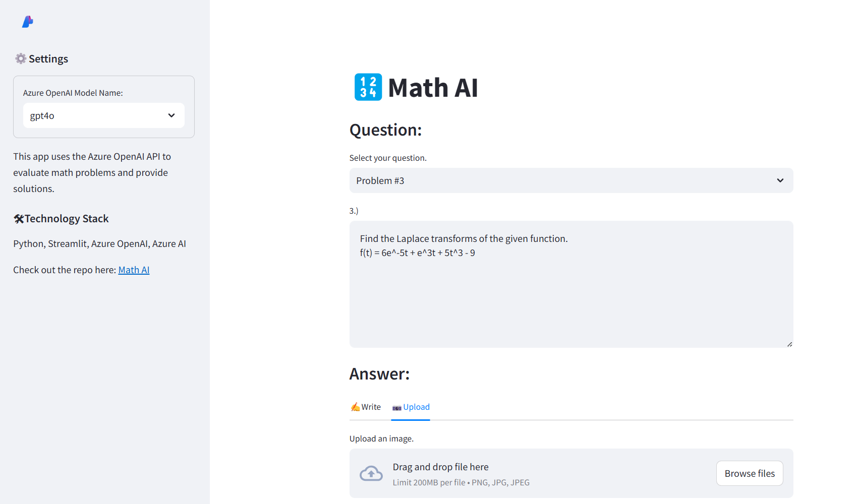 GitHub - robrita/Azure-Math-AI: POC designed for Math use cases using ...