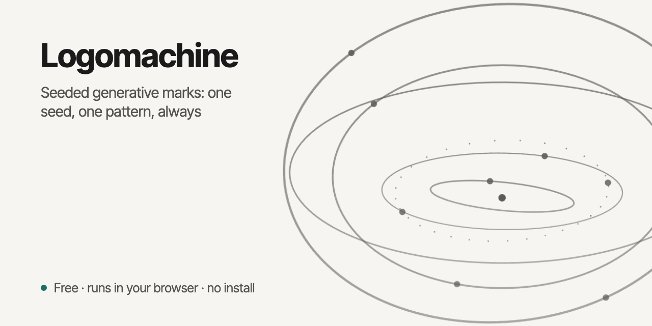 Logomachine: Seeded generative marks: one seed, one pattern, always