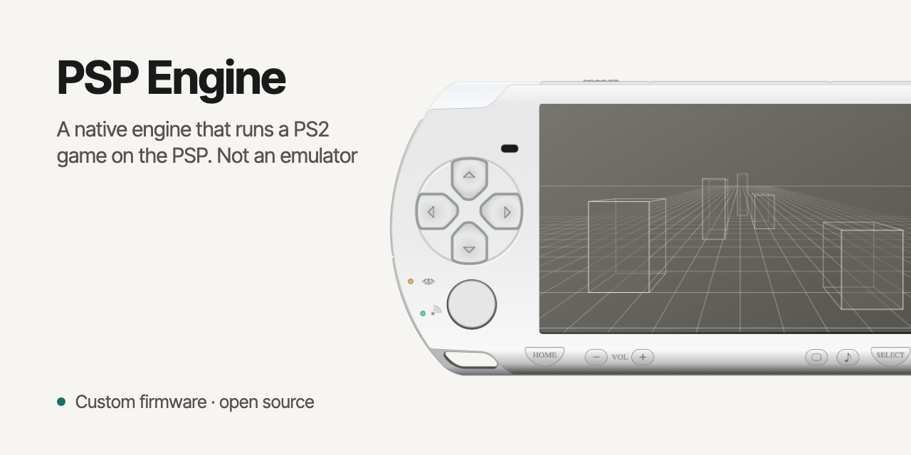 PSP Engine: A native engine that runs a PS2 game on the PSP. Not an emulator