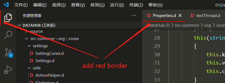 red border