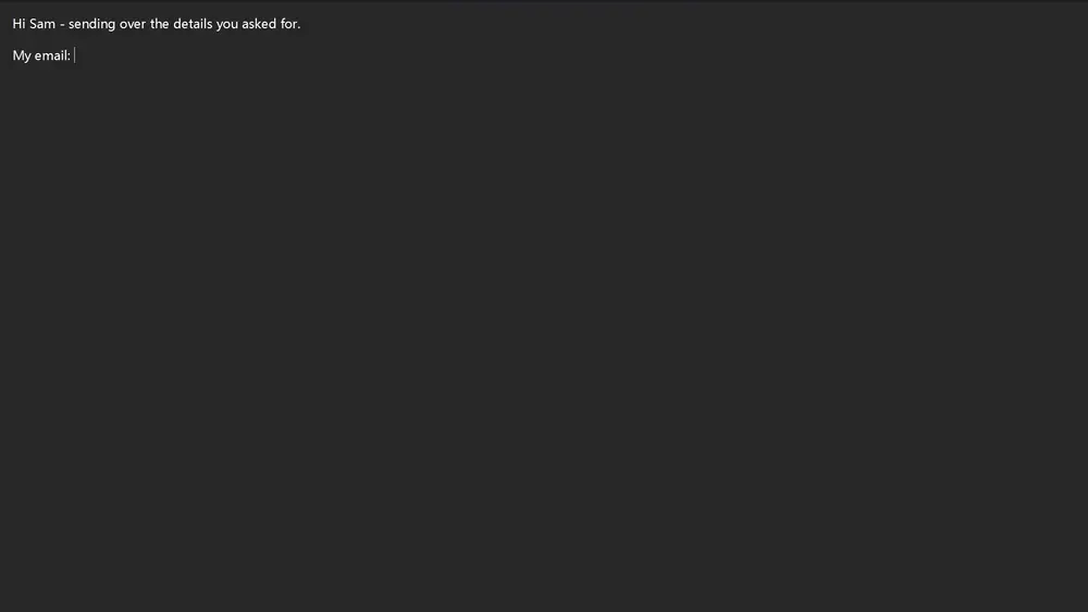 Summon the panel over any window, type a few letters, and the snippet lands at your cursor