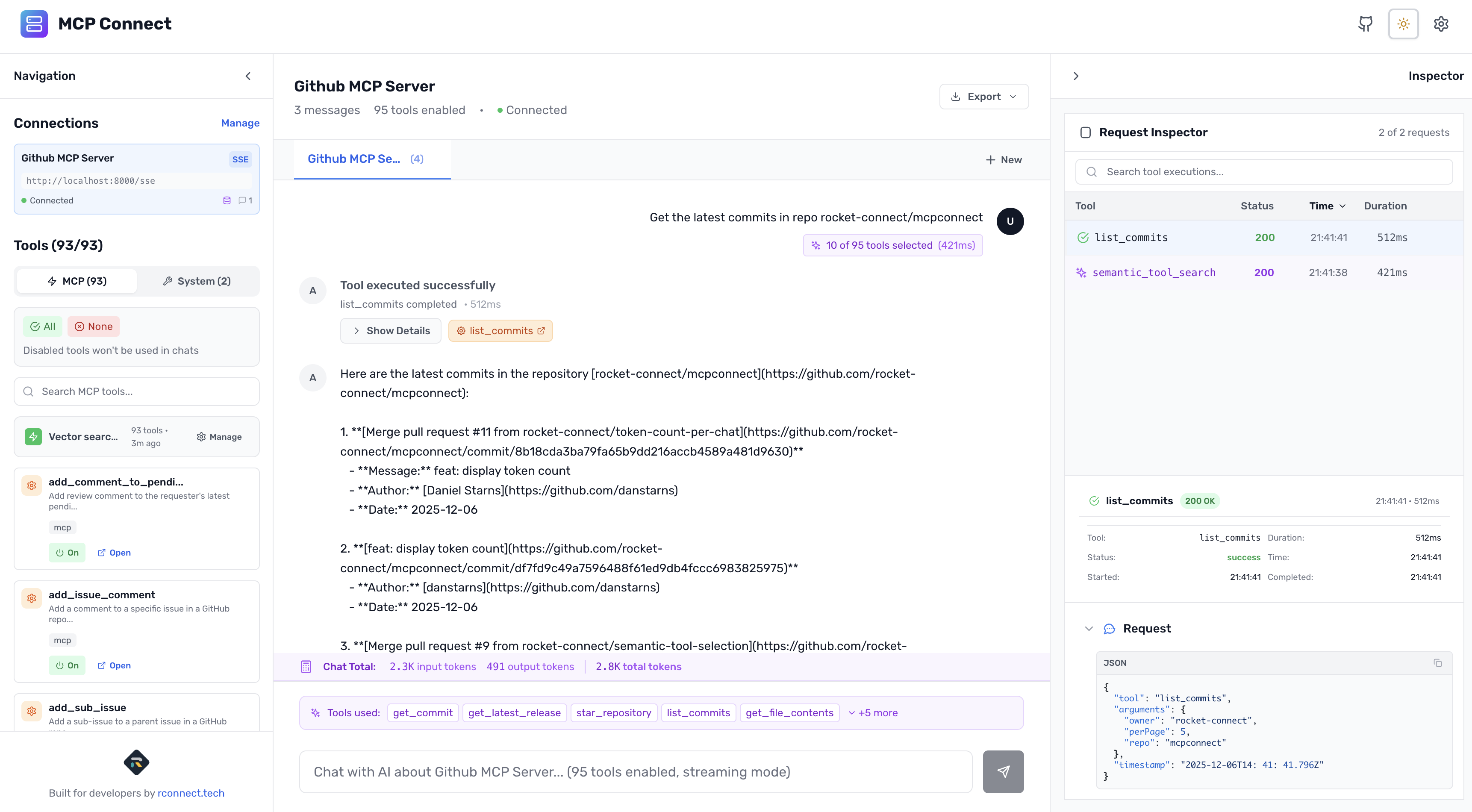 MCP Connect Interface Overview