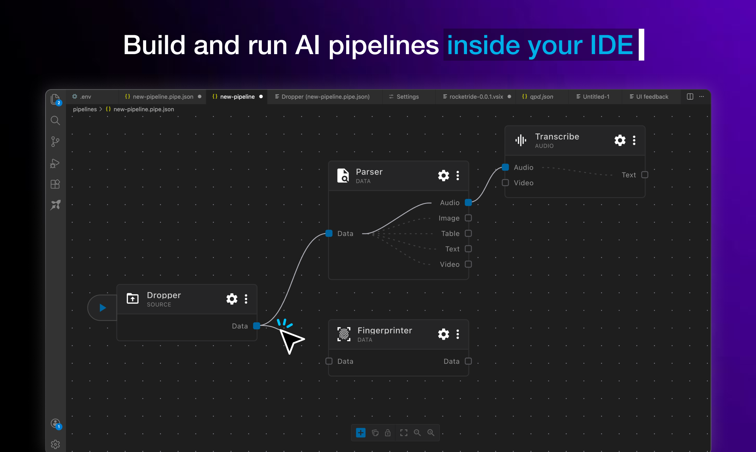 Build and run AI pipelines inside your IDE