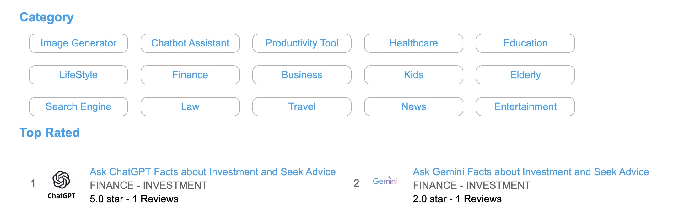 AI for Finance Reviews and Ratings image text