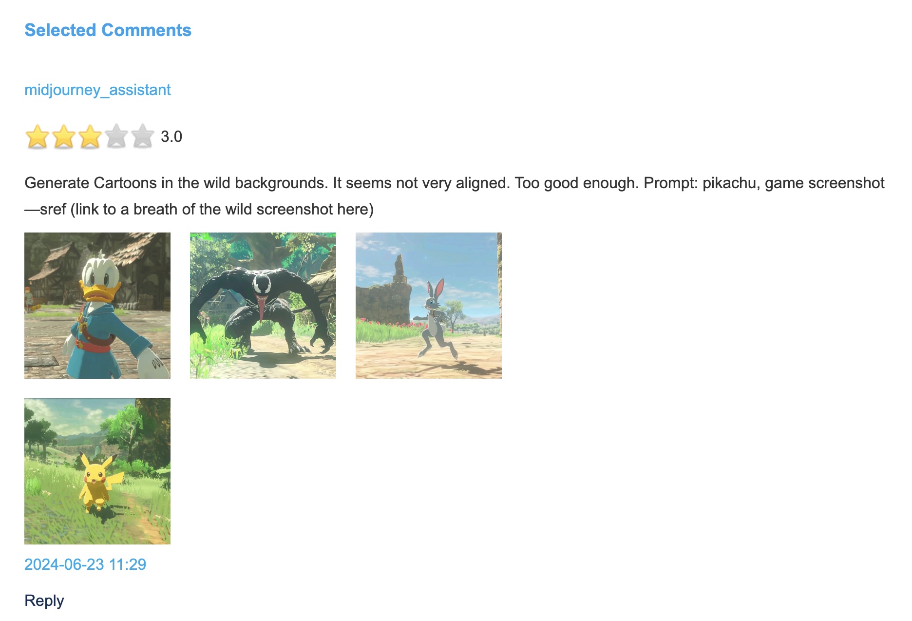 AI Image Generator Reviews and Ratings Comments 1 image text