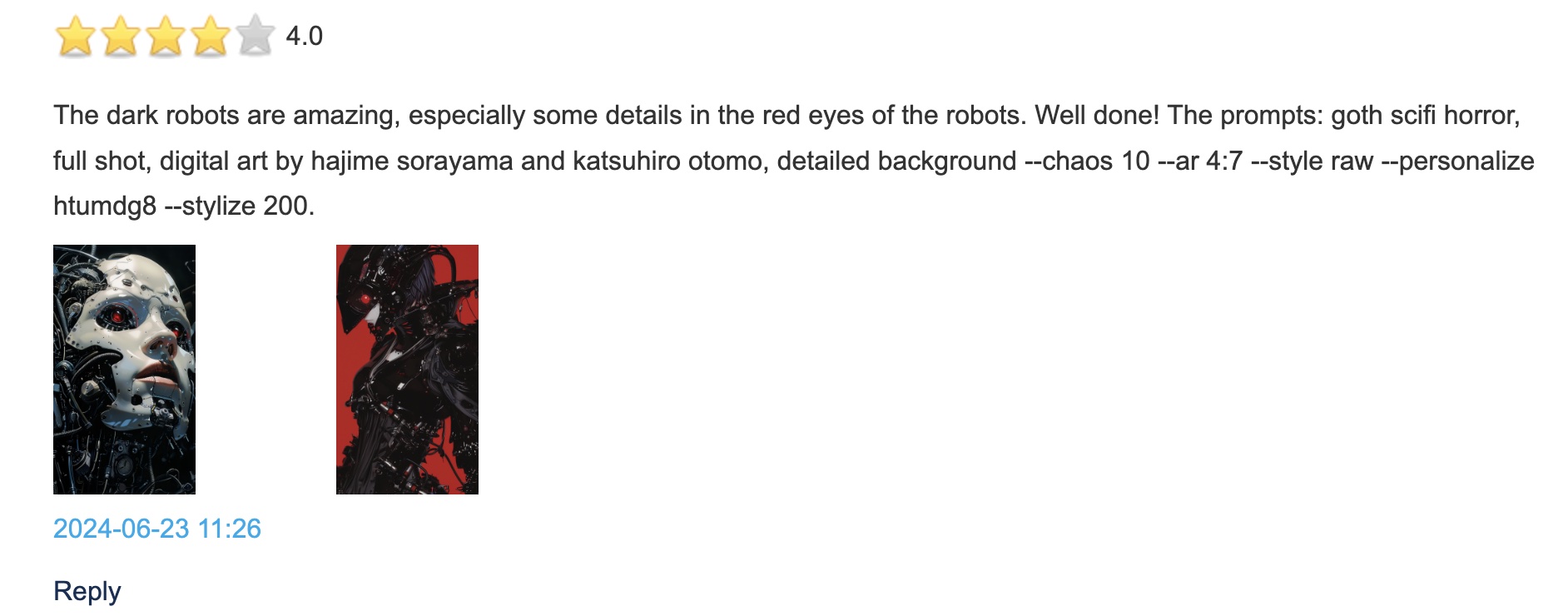 AI Image Generator Reviews and Ratings Comments 2 image text