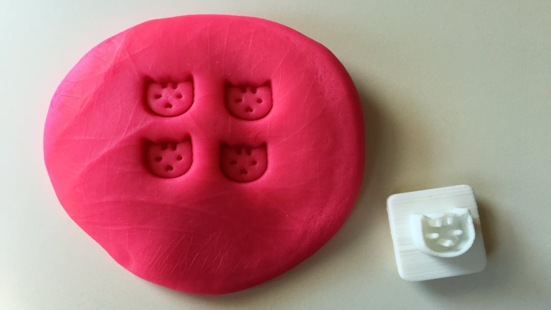 stampy example on pink Play-Doh