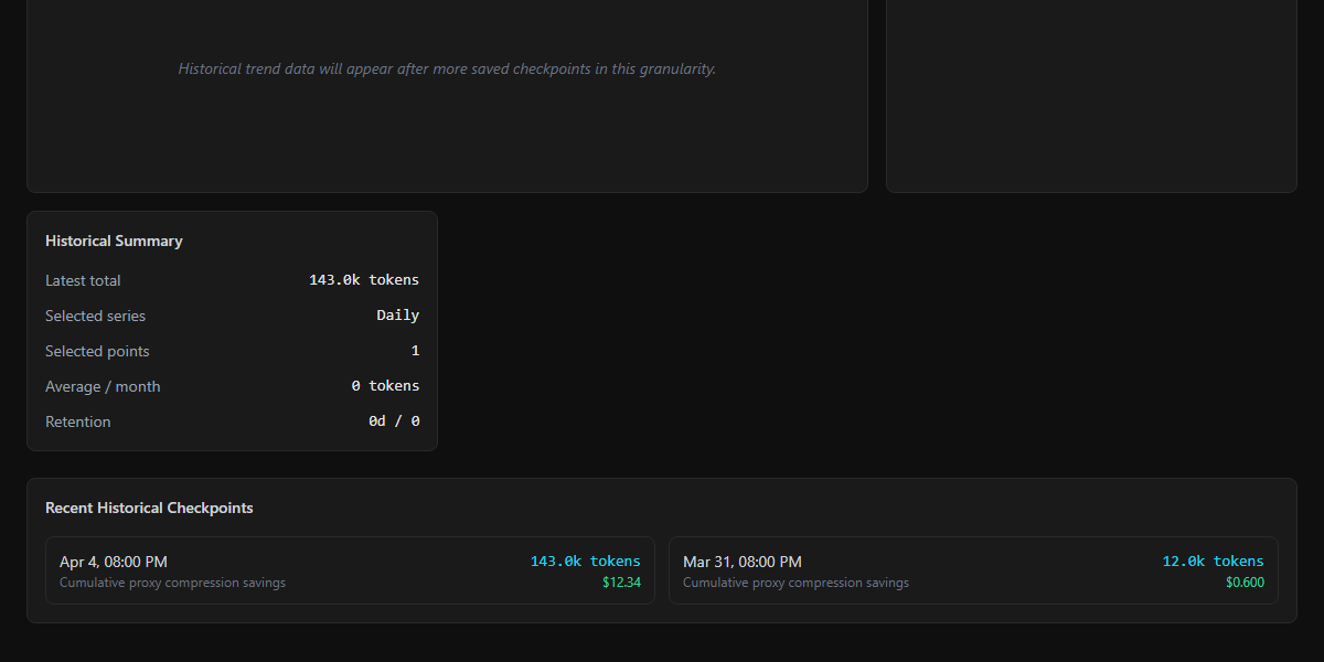 History before, dark theme