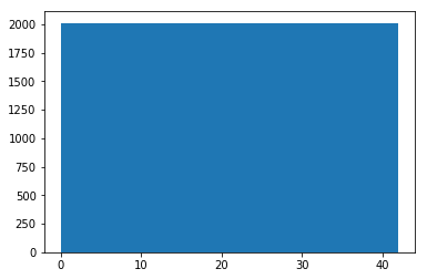 Augmented dataset histogram