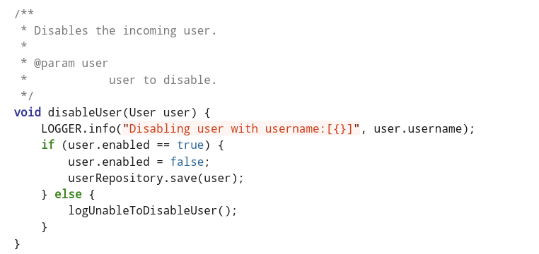 extracted method with javadoc