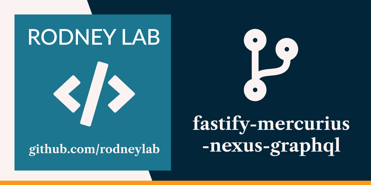 Rodney Lab fastify-mercurius-nexus-graphql Github banner