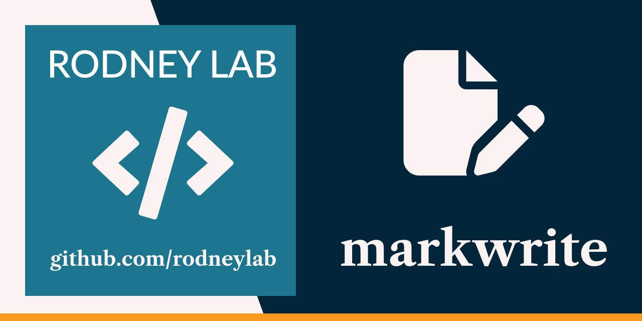 Rodney Lab mark write Git Hub banner
